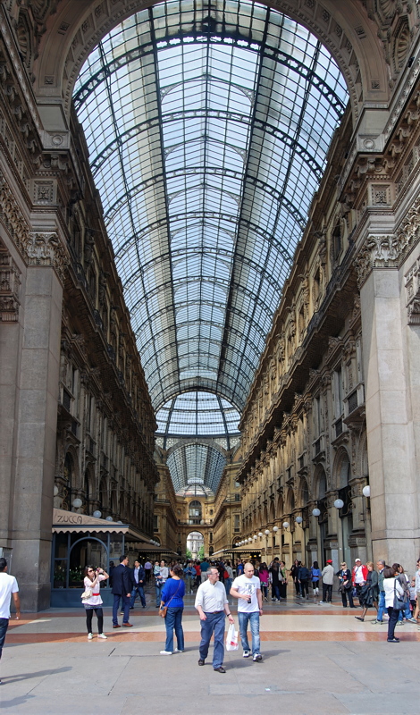 23 - The interior of the Galleria Vittorio Emanuele II in Milan, Italy, which is the country's oldest active shopping gallery and a prominent landmark